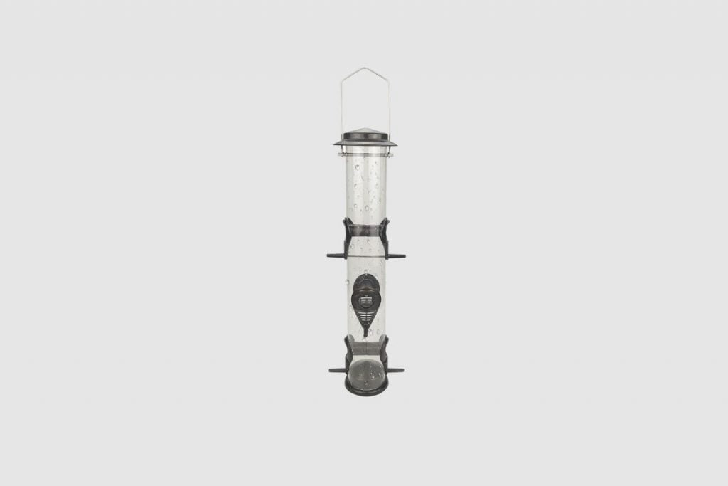 Metal Bird Feeder Tube Hanging Wild Bird Seed Feeder Aluminum