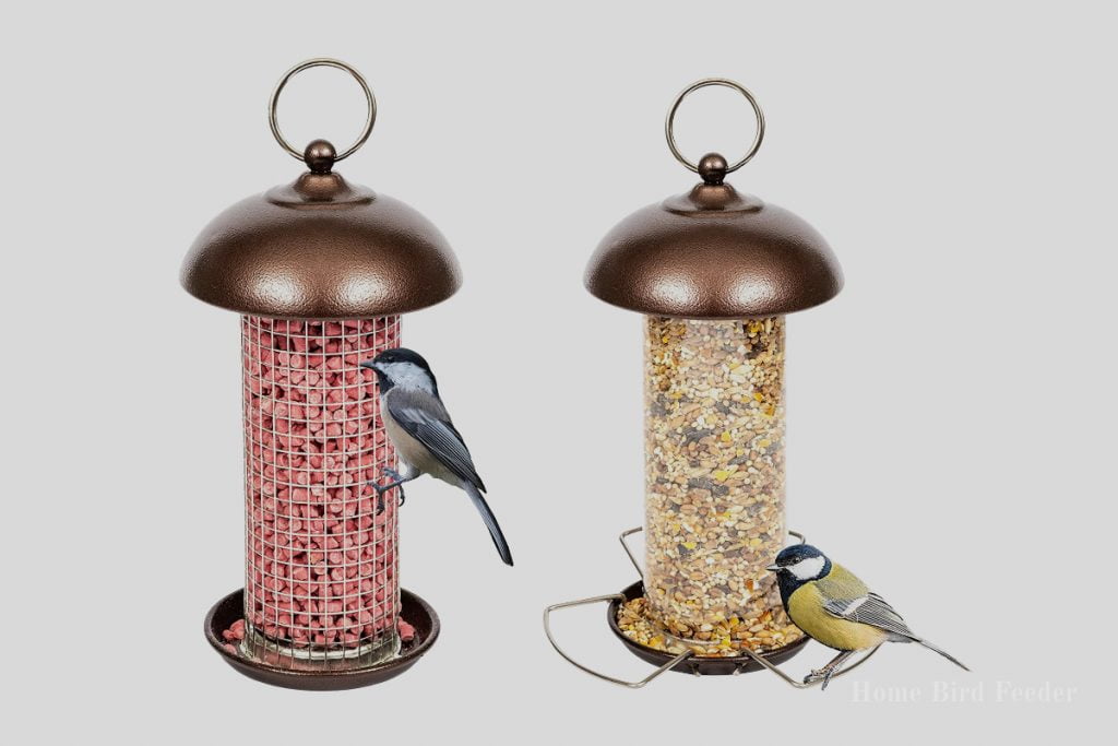 Metal Bird Feeders Hanging Peanut Mesh For Small Birds - Best Tube Bird Feeders