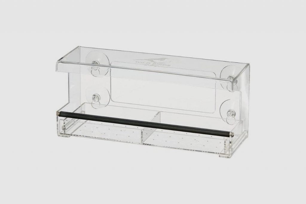 Acrylic Squirrel Proof Rectangle Clear Window Bird Feeder in 2023