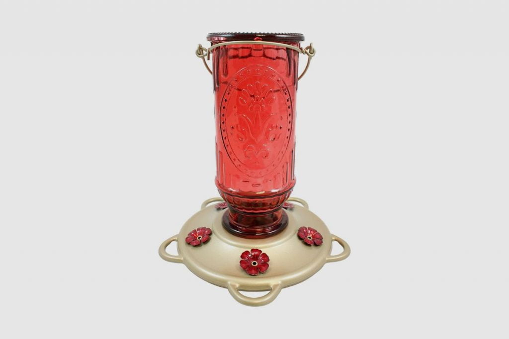 More Birds Red Vintage Hummingbird Feeder