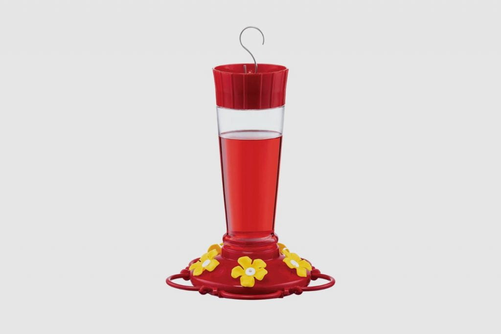 The SWENTA Hummingbird Feeder 10 oz. Plastic Hummingbird Feeders for Outdoors, with Built-in Ant Guard