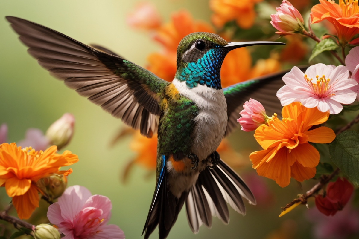 Did You Know - Hovering Lets Hummingbirds Feed Mid-Air - Custom dimensions 1200x800 px
