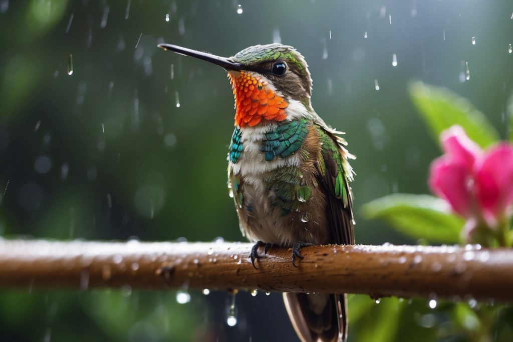 Do Hummingbirds Get Stuck in the Rain
