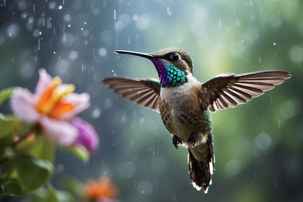 Why Hummingbirds Don't Like Flying in Rainy Conditions -