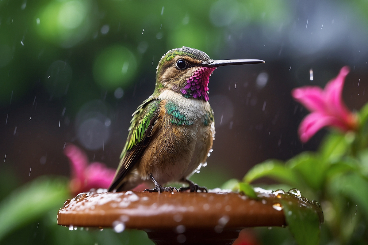 Why Hummingbirds Don't Like Flying in Rainy Conditions - Custom dimensions 1200x800 px