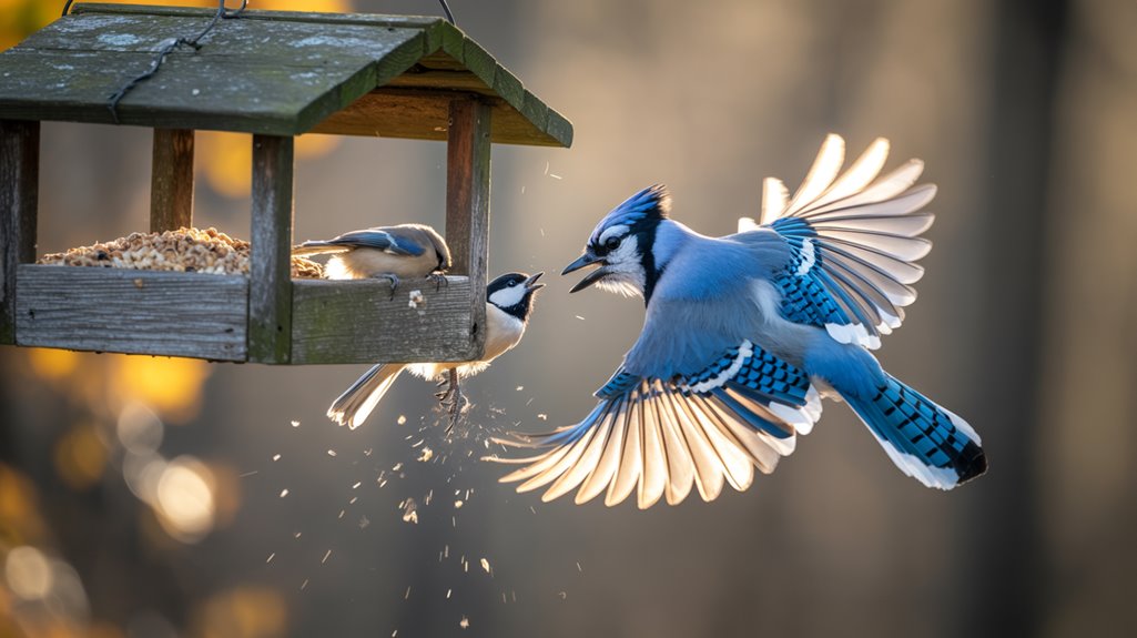 deter blue jays from feeders