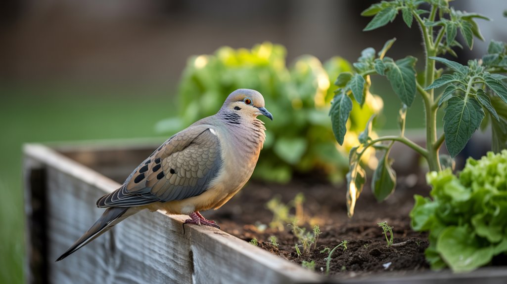 garden mourning dove deterrents protect