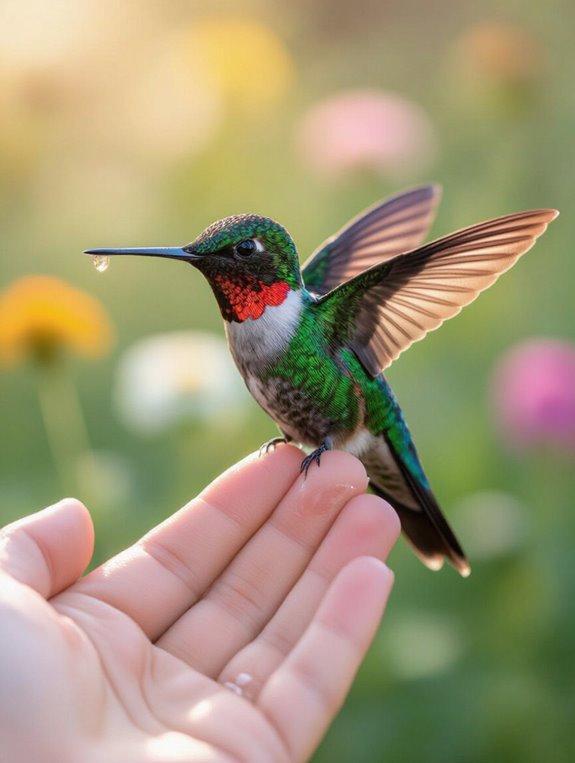 mindful hummingbird nectar feeding