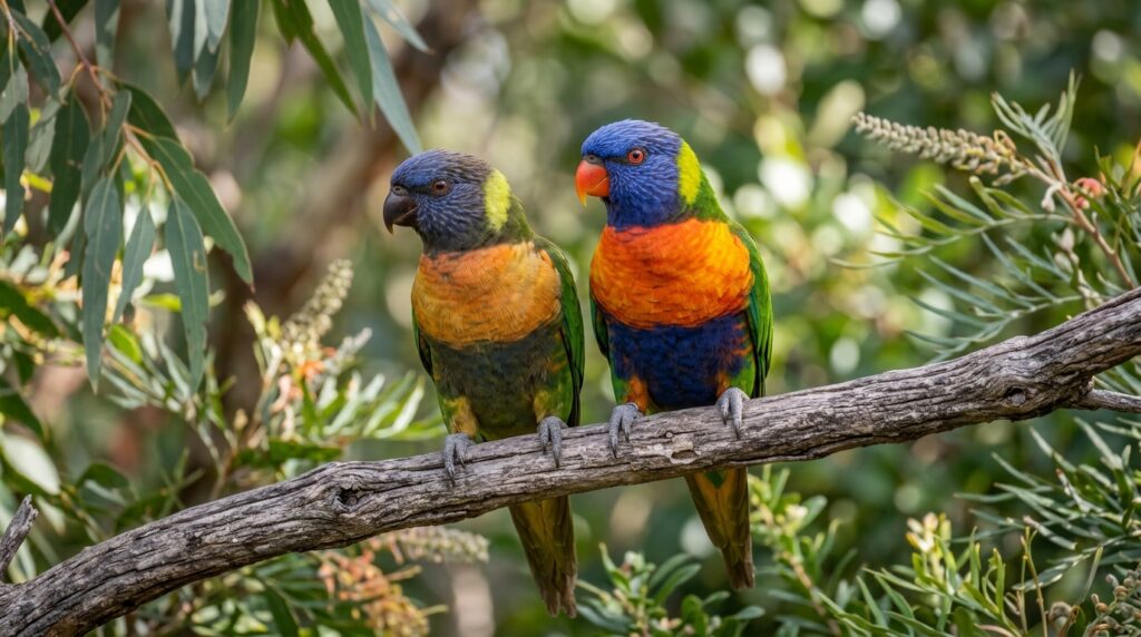 Juvenile vs Adult Rainbow Lorikeets