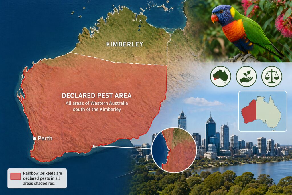 Where Are Rainbow Lorikeets a Declared Pest