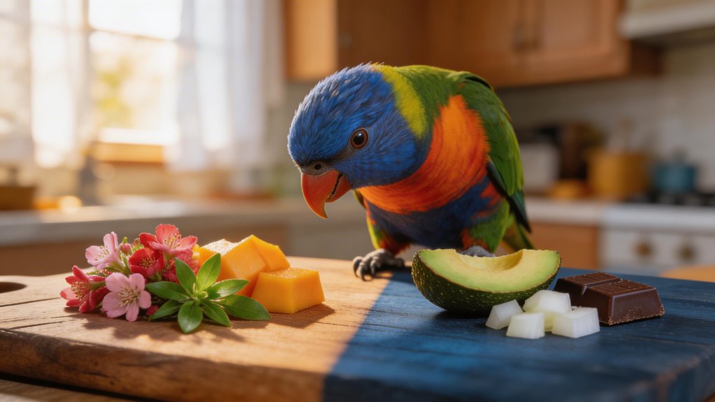 foods that kill rainbow lorikeets