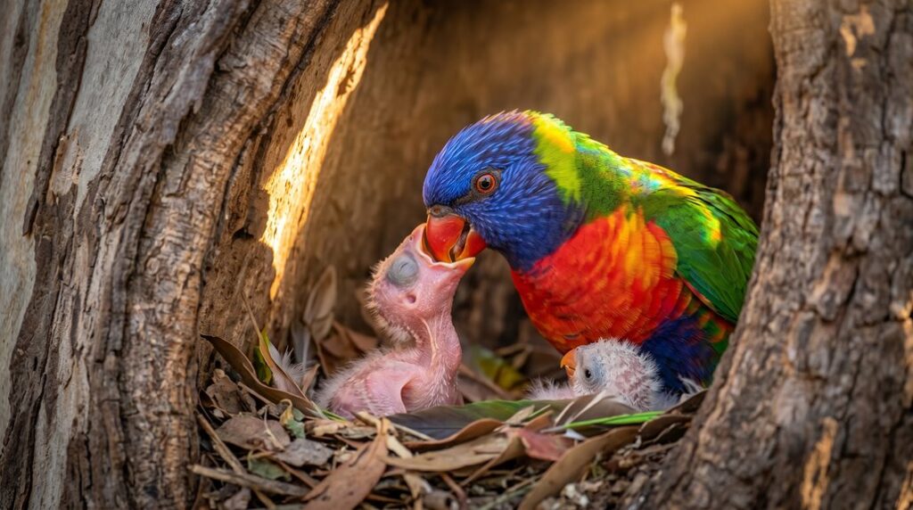 rainbow lorikeet breeding season